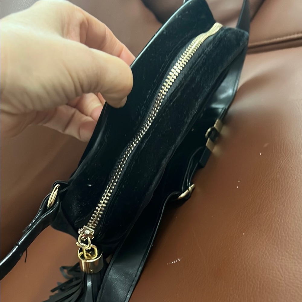 Victoria's Secret Black Quilted velvet Crossbody or belt bag - Picture 6 of 10